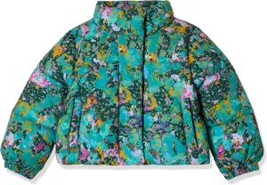 Amazon Essentials Girls and Toddlers' Cropped Full-Zip Puffer Jacket (Quilted Matte or Sherpa Fleece)