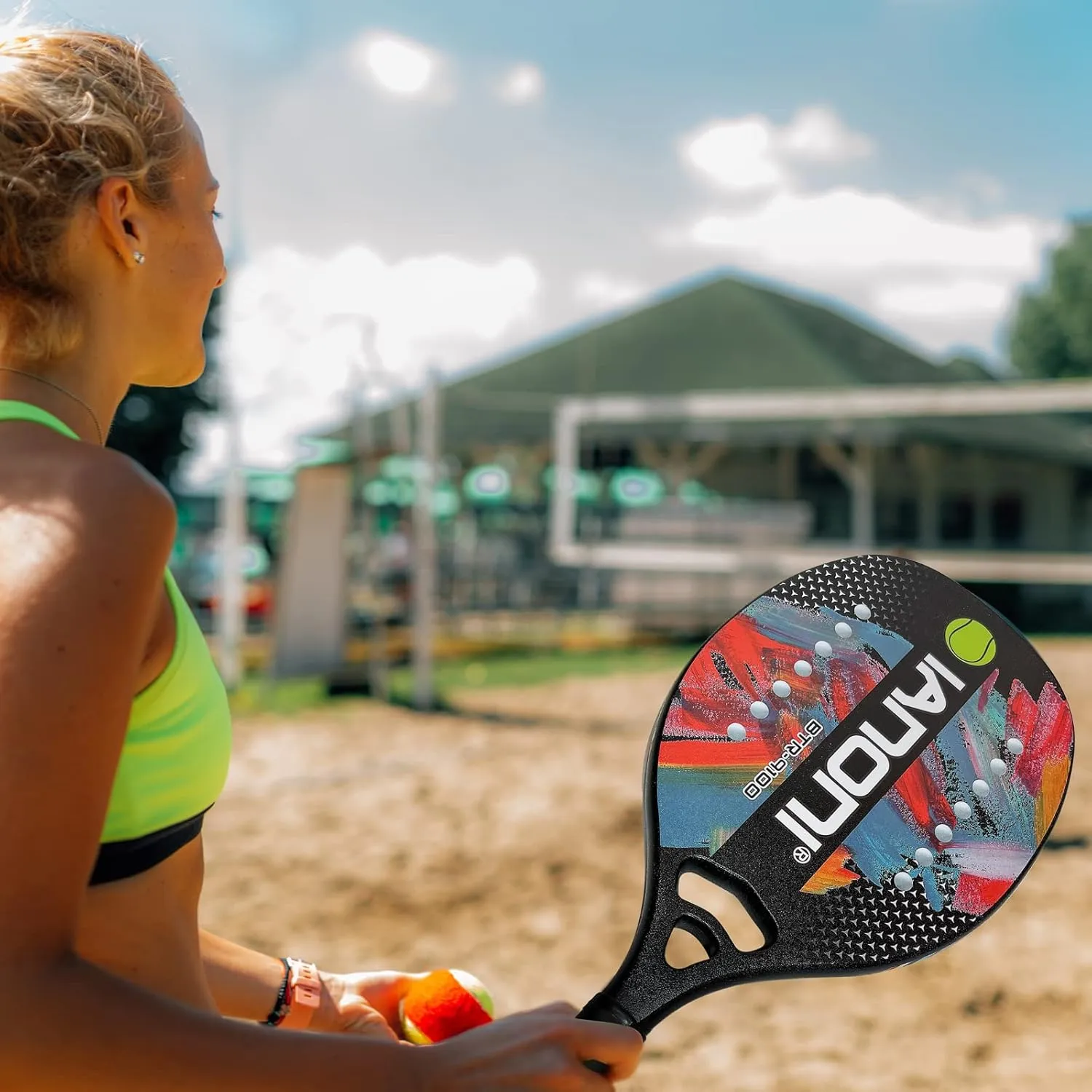 Beach Tennis Paddle Beach Tennis Racket Carbon Fiber with EVA Memory Foam Core Tennis Paddles