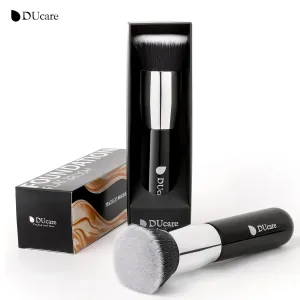 Black Flat Top Kabuki Foundation Brush for Liquid Makeup