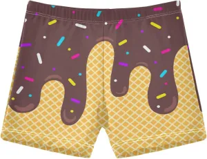Boys Swim Trunks Toddler Swim Shorts Ice Cream Boys Bathing Suit Swimsuit for Kids 3-10T