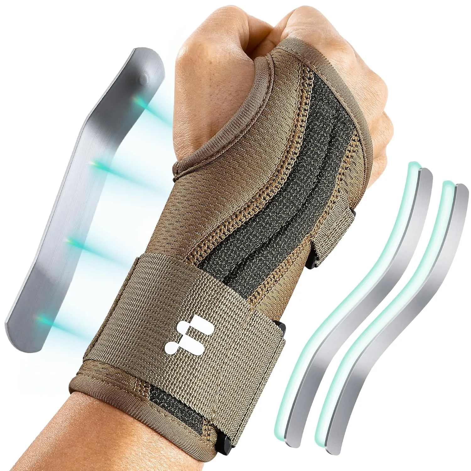 Carpal Tunnel Wrist Brace For Work With Splint and Palm Cushion, Wrist Pain Relief Support for Men and Women, Ideal for Carpal Tunnel, Tendinitis, Arthritis (Right Hand, L/XL)