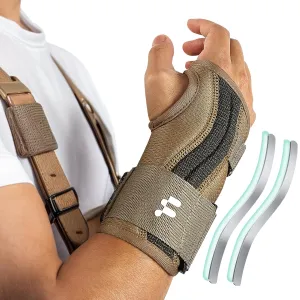 Carpal Tunnel Wrist Brace For Work With Splint and Palm Cushion, Wrist Pain Relief Support for Men and Women, Ideal for Carpal Tunnel, Tendinitis, Arthritis (Right Hand, L/XL)