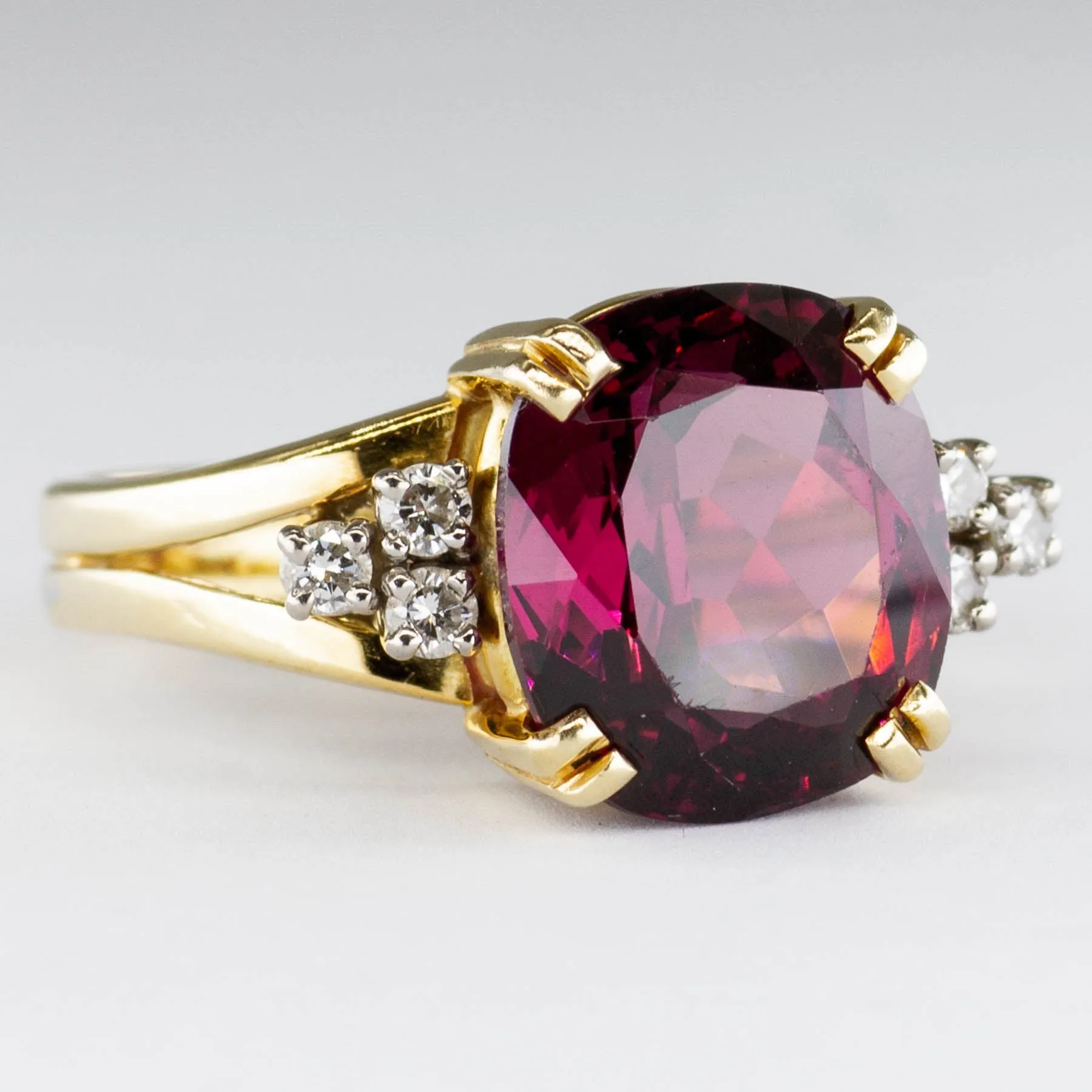 'Cavelti' Garnet and Diamond Ring | 6.15ct | 0.15ctw | SZ 5.75