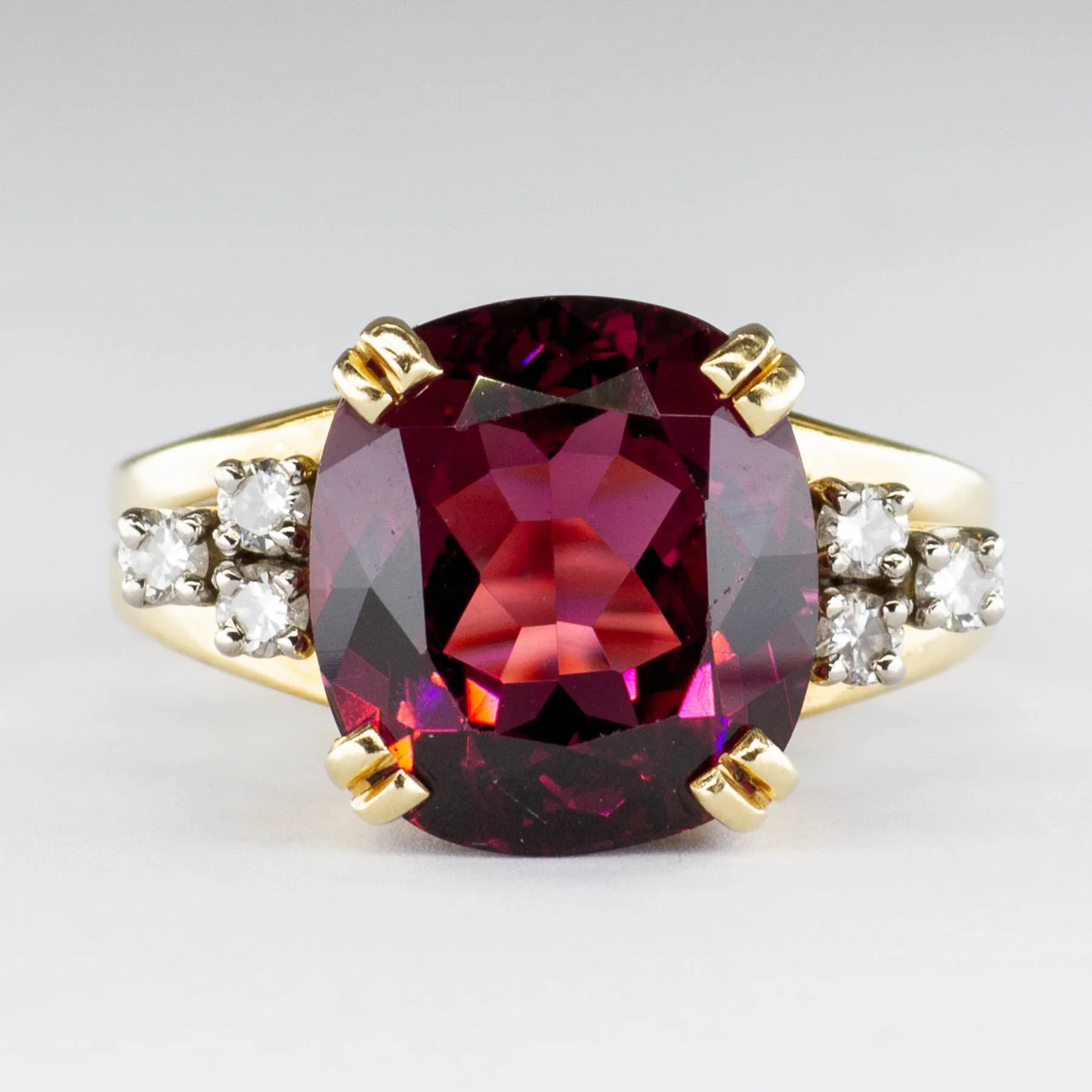 'Cavelti' Garnet and Diamond Ring | 6.15ct | 0.15ctw | SZ 5.75