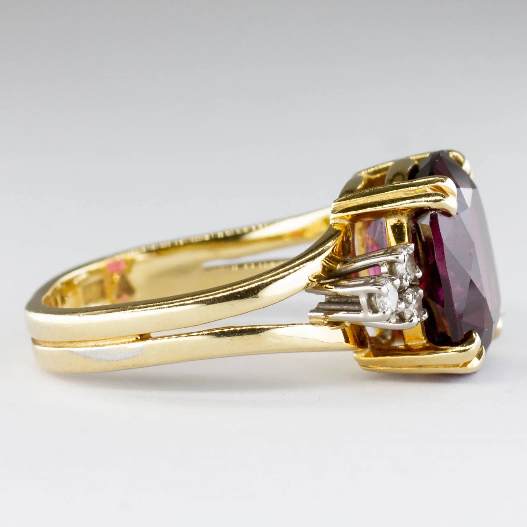 'Cavelti' Garnet and Diamond Ring | 6.15ct | 0.15ctw | SZ 5.75