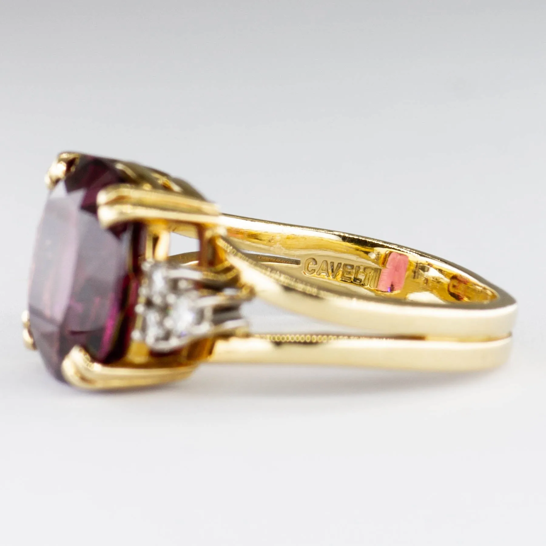 'Cavelti' Garnet and Diamond Ring | 6.15ct | 0.15ctw | SZ 5.75