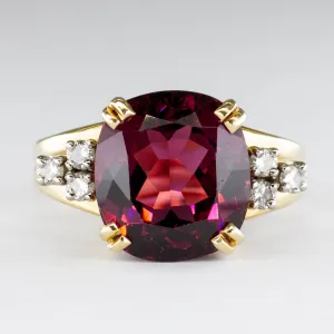 'Cavelti' Garnet and Diamond Ring | 6.15ct | 0.15ctw | SZ 5.75