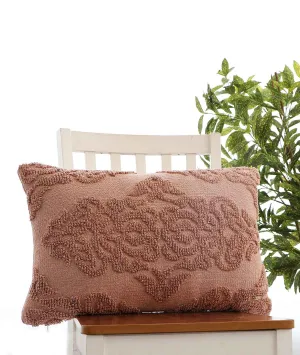 Damask Cotton Knitted Decorative Blush Pink Color 16 x 24 Inches Pillow Covers