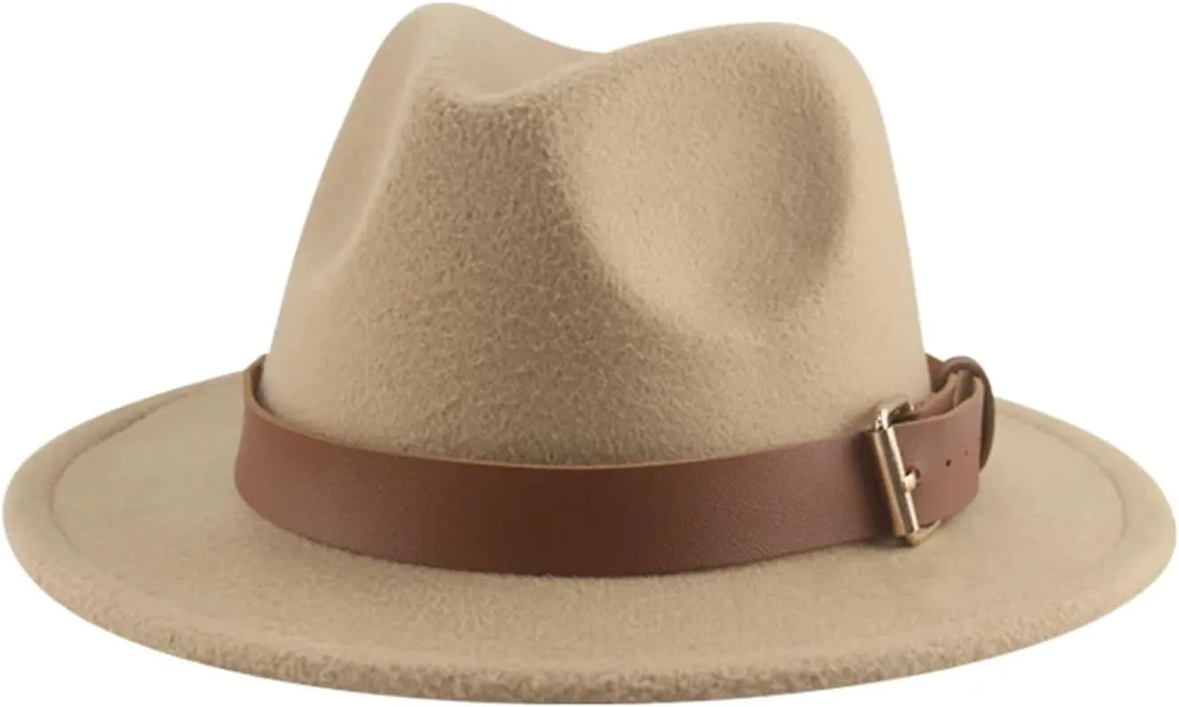 Fedoras Hats for Women Men British Top Hats Kids Child Solid Belt Casual Band Panama Khaki Hat
