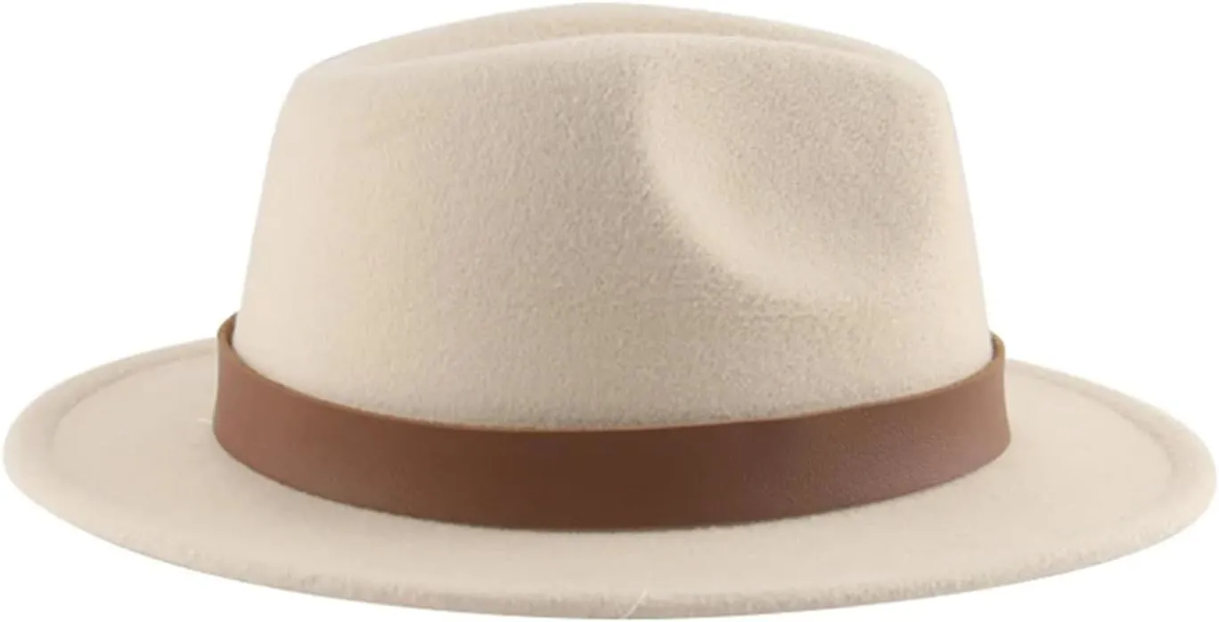 Fedoras Hats for Women Men British Top Hats Kids Child Solid Belt Casual Band Panama Khaki Hat
