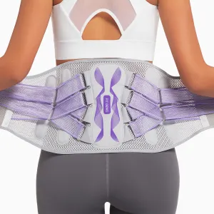 Fit Geno Back Brace for Lower Back Pain Relief: Adjustable Support with Ergonomic Lumbar Pad for Herniated Disc Sciatica and Lumbar Strain - Breathable Design for Women (M)