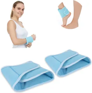 FOMI Hot Cold Wrist and Ankle Ice Wrap | 360 Degree Coverage | Soft Gel Pack for Sports Injuries, Swelling, Bruises, Arthritis, Tendonitis Pain Relief | Compression Sleeve with Strap Fastener