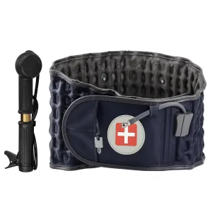 HONGJING Inflatable Lumbar Support Belt for Back Pain Relief Spine Decompression Back Belt & Lower Back Traction Device with Hand Pump, One Size Fits 29-49 Waist