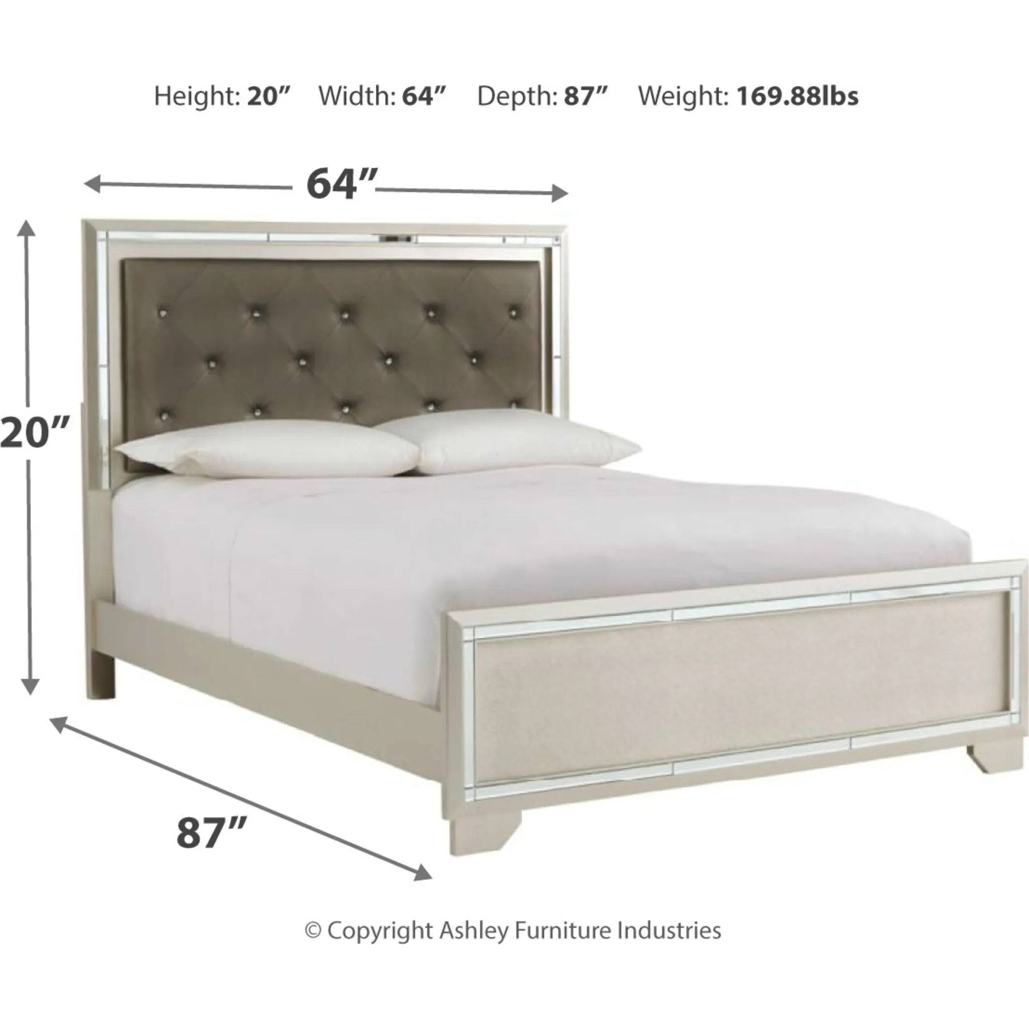 Lonnix 3 Piece Queen Panel Bed