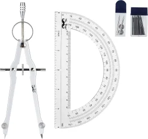 Mr. Pen- Protractor and Compass Set, Compass Protractor Set, Protractor, Compass for Geometry, Math Compass, Compass School, Math Compass and Protractor, Geometry Tools Set, Geometry Set