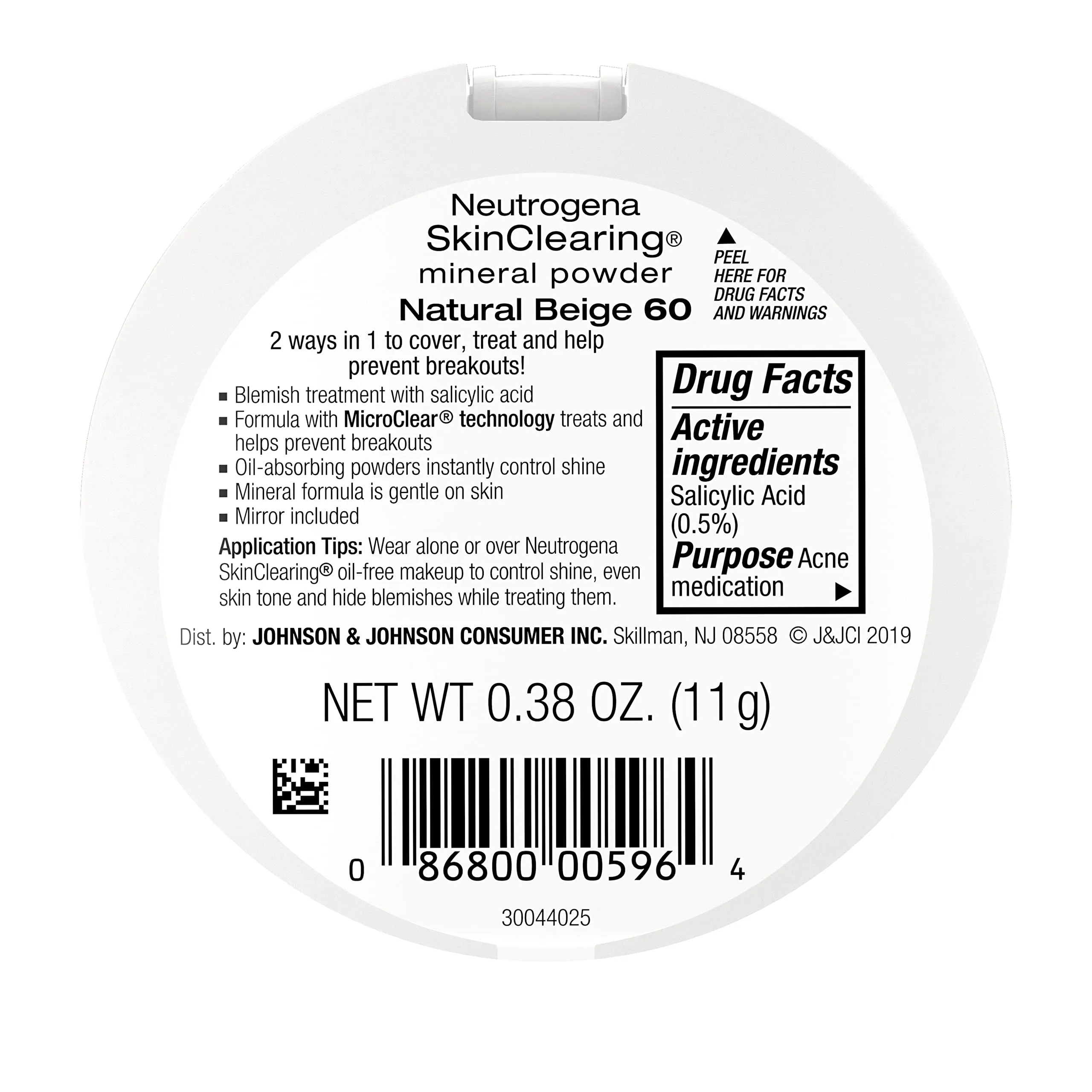 Neutrogena Skin Clearing Mineral Acne Concealing Powder Natural Beige 2 Pack