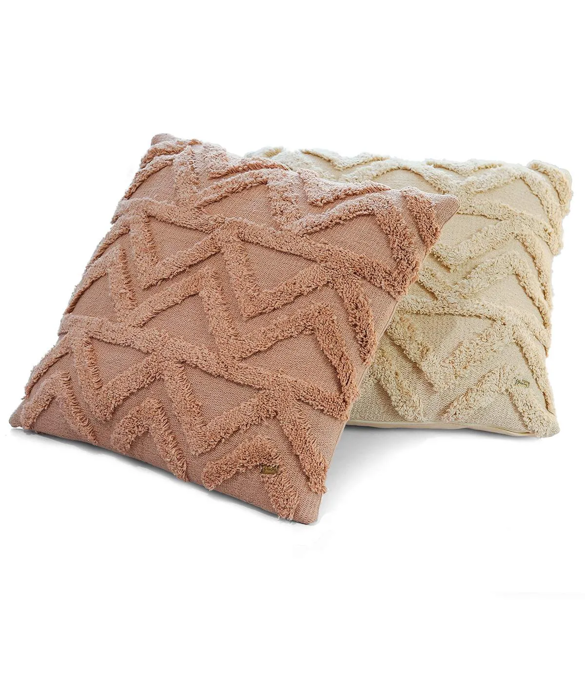 Ollie Cotton Knitted Decorative Cushion Cover (Blush Pink)