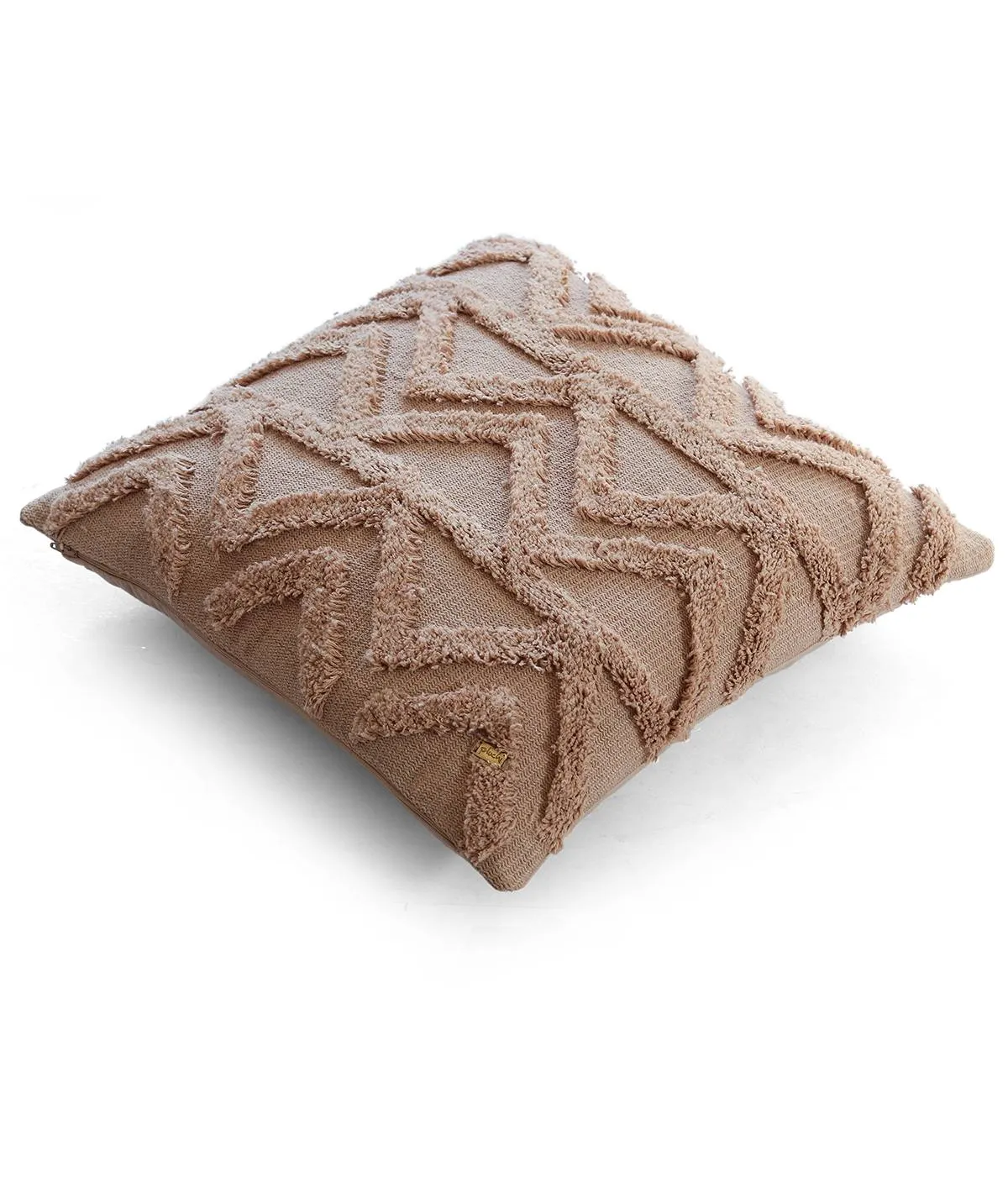Ollie Cotton Knitted Decorative Cushion Cover (Blush Pink)