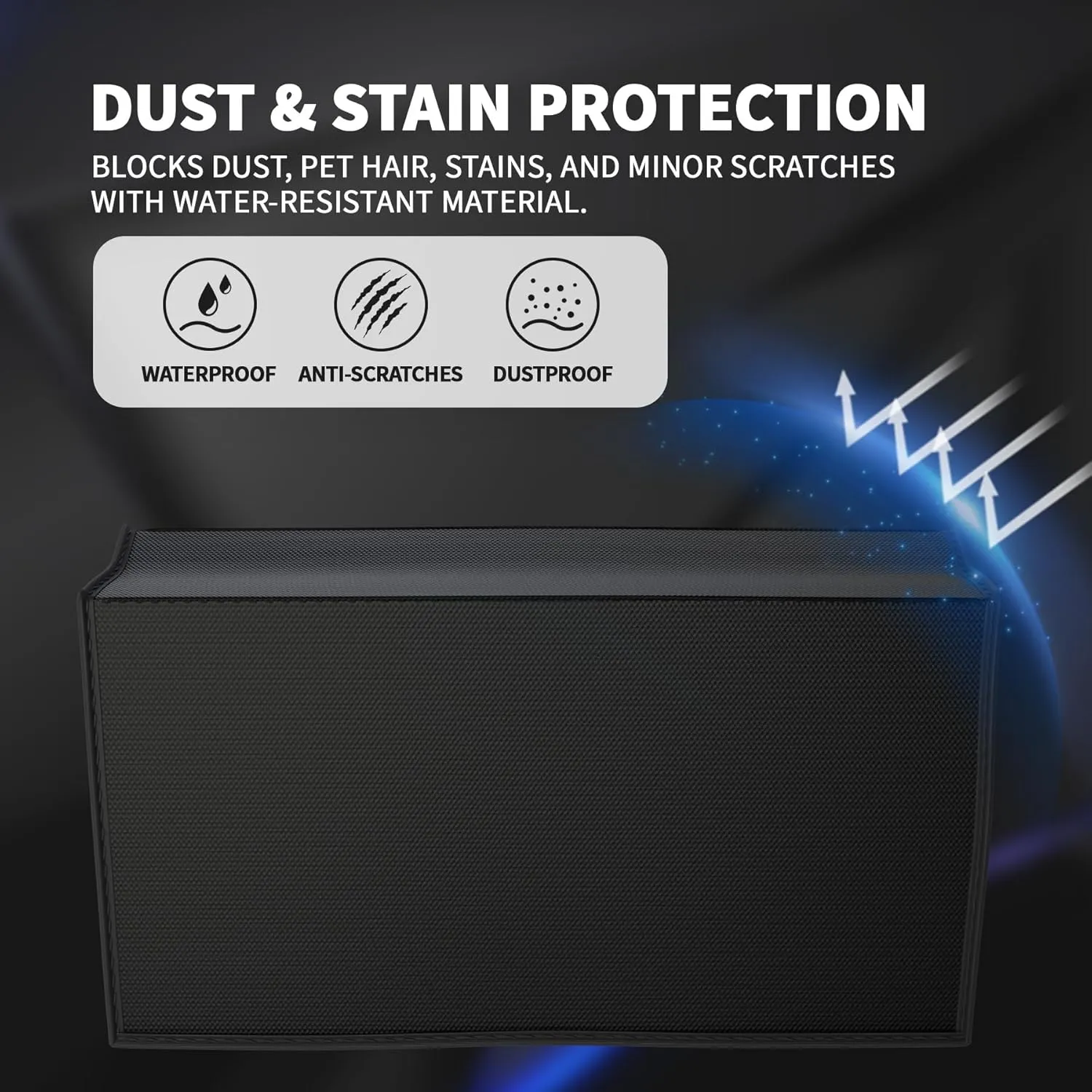 PlayVital Dust Cover for Nintendo Switch 2, Anti Scratch Dust Guard Waterproof Cover Sleeve for Nintendo Switch 2 Console & Charging Dock - Black