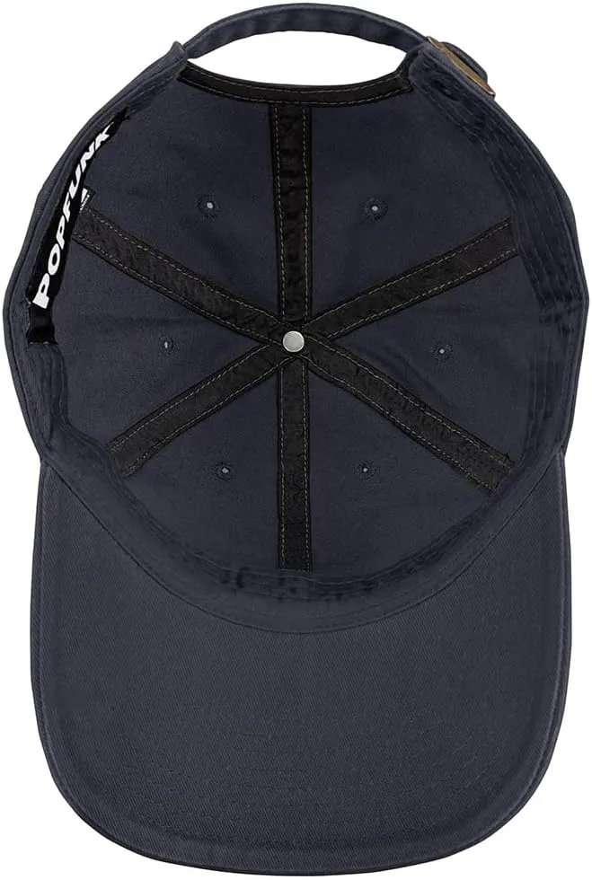 Popfunk Official Pop Mega Logo Collection 2 Dad Hat - The U18 Adjustable Relaxed-Fit Cap - Unisex for Men and Women