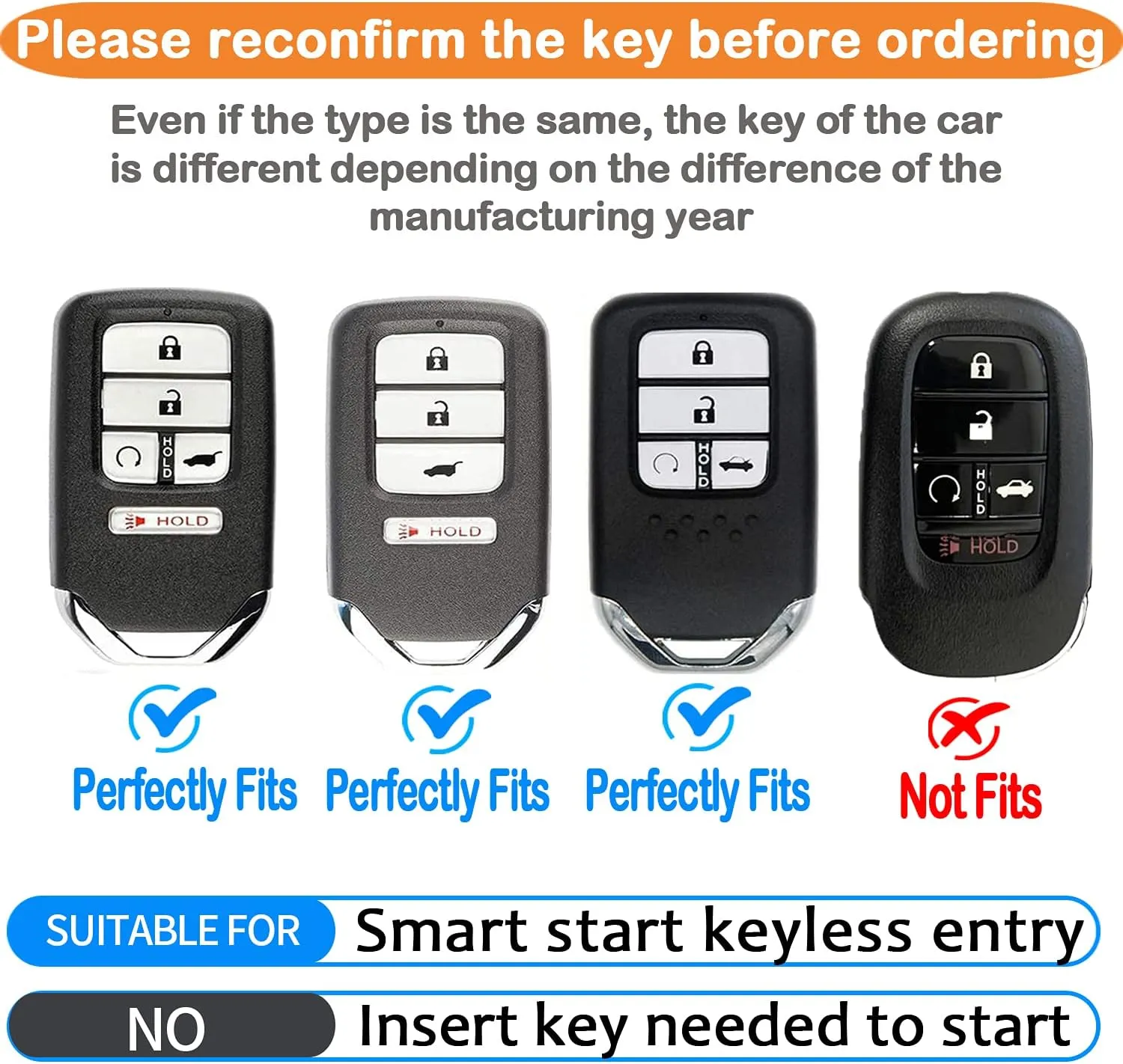 Sindeda for Honda key fob cover with leather keychain,Soft TPU Full Cover Protection,key fob case compatible Honda Accord Civic CRV Pilot Odyssey Passport Smart Remote KeyKey Fob Shell Silver