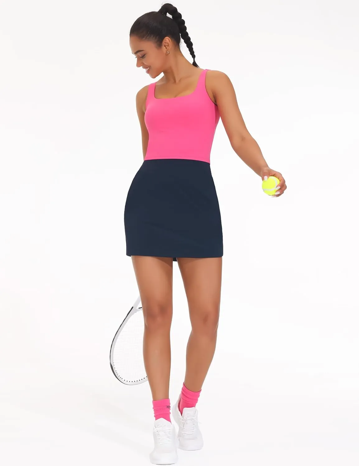 THE GYM PEOPLE Women's Golf Skort Tennis High Waist Lightweight Athletic Casual Skirts Built-in Shorts with 4 Pockets