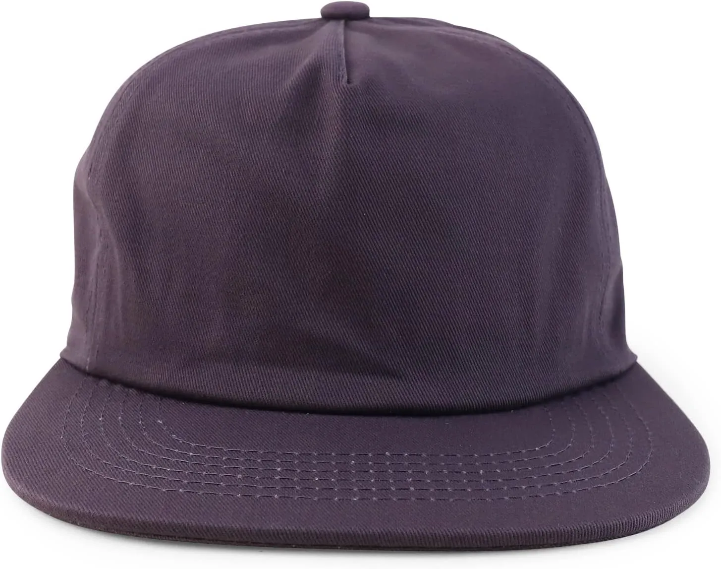 Trendy Apparel Shop Plain Unstructured 5 Panel Flat Bill Snapback Baseball Cap
