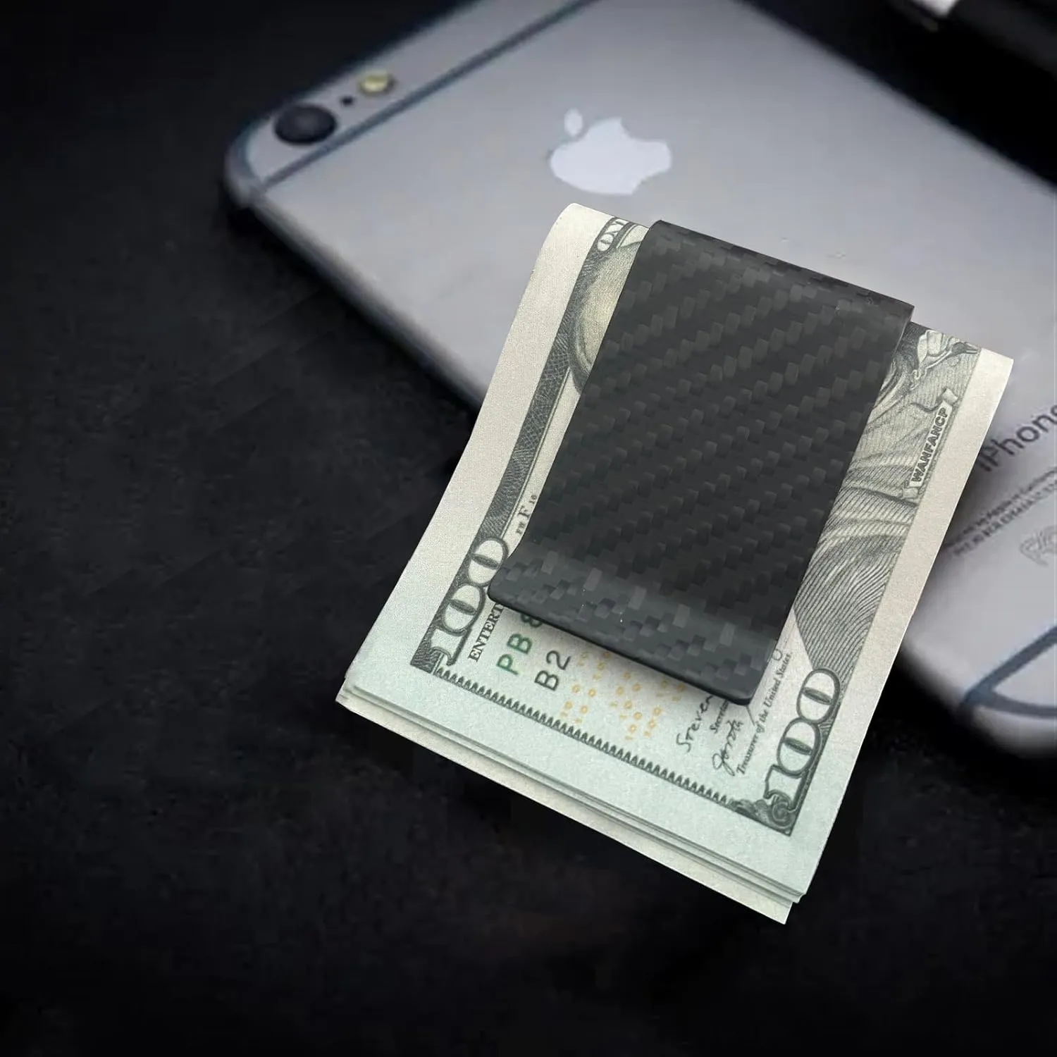 WAFJAMF Small Men's Slim Money Clip Stainless Steel Credit Business Card Holder Pocket Cash Wallet