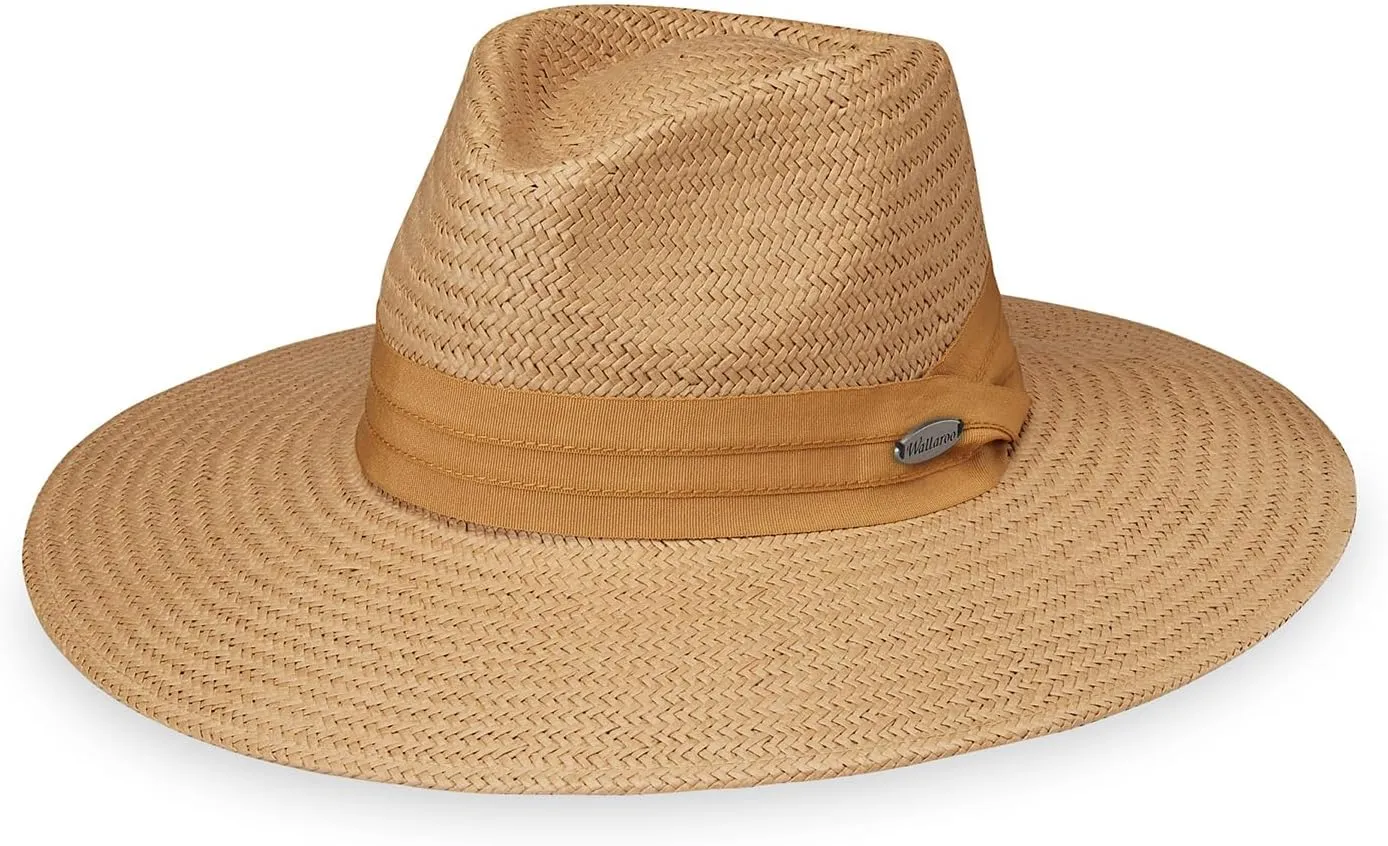 Wallaroo Hat Company Womens Klara Fedora  UPF 50  UV Protection, Wide Brim, Medium Size, Packable, Adjustable Sun Hat